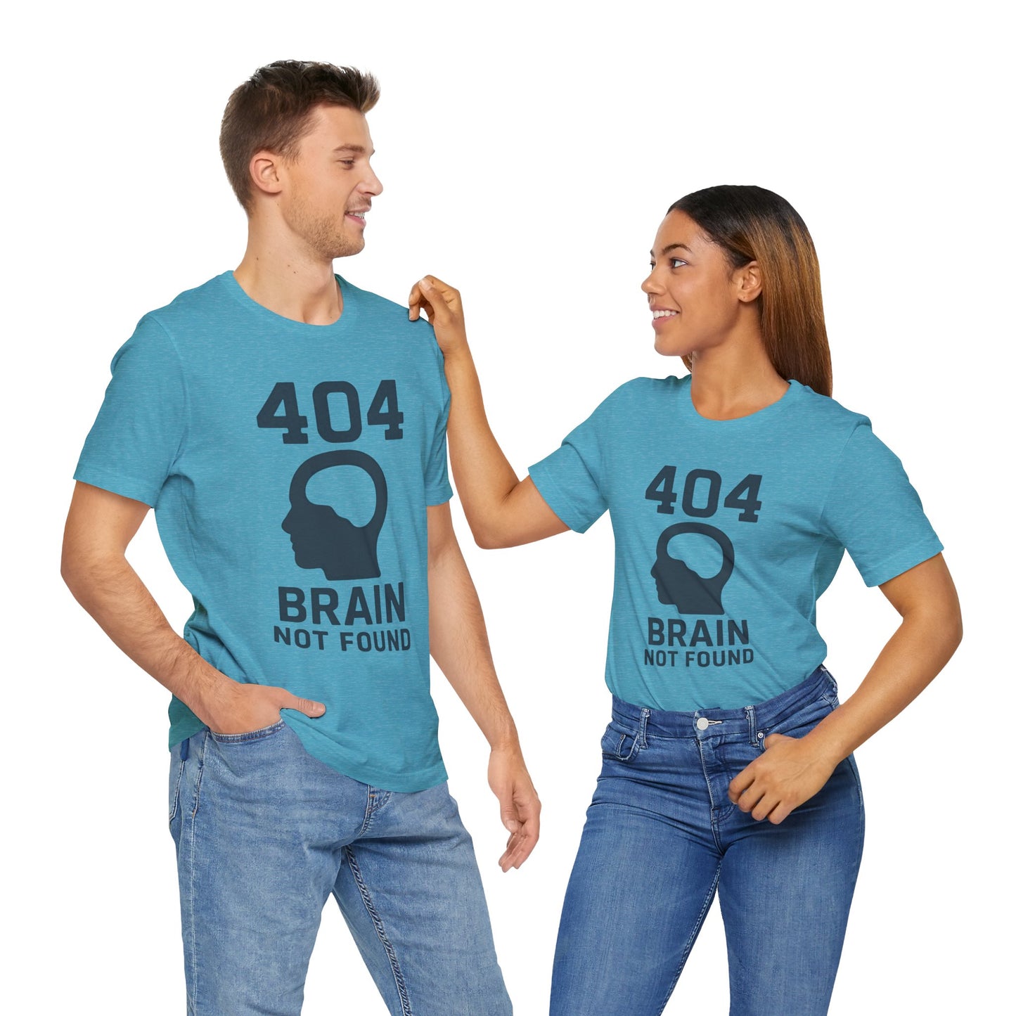 404 Brain Not Found T-Shirt – Techie Humor for Nerds & Geeks
