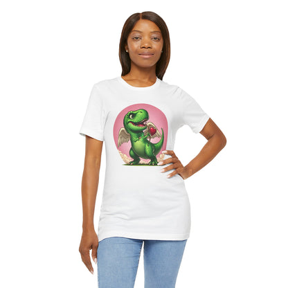 Cupidsaurus Rex T-Shirt – Funny Dinosaur Cupid Valentine’s Day Tee