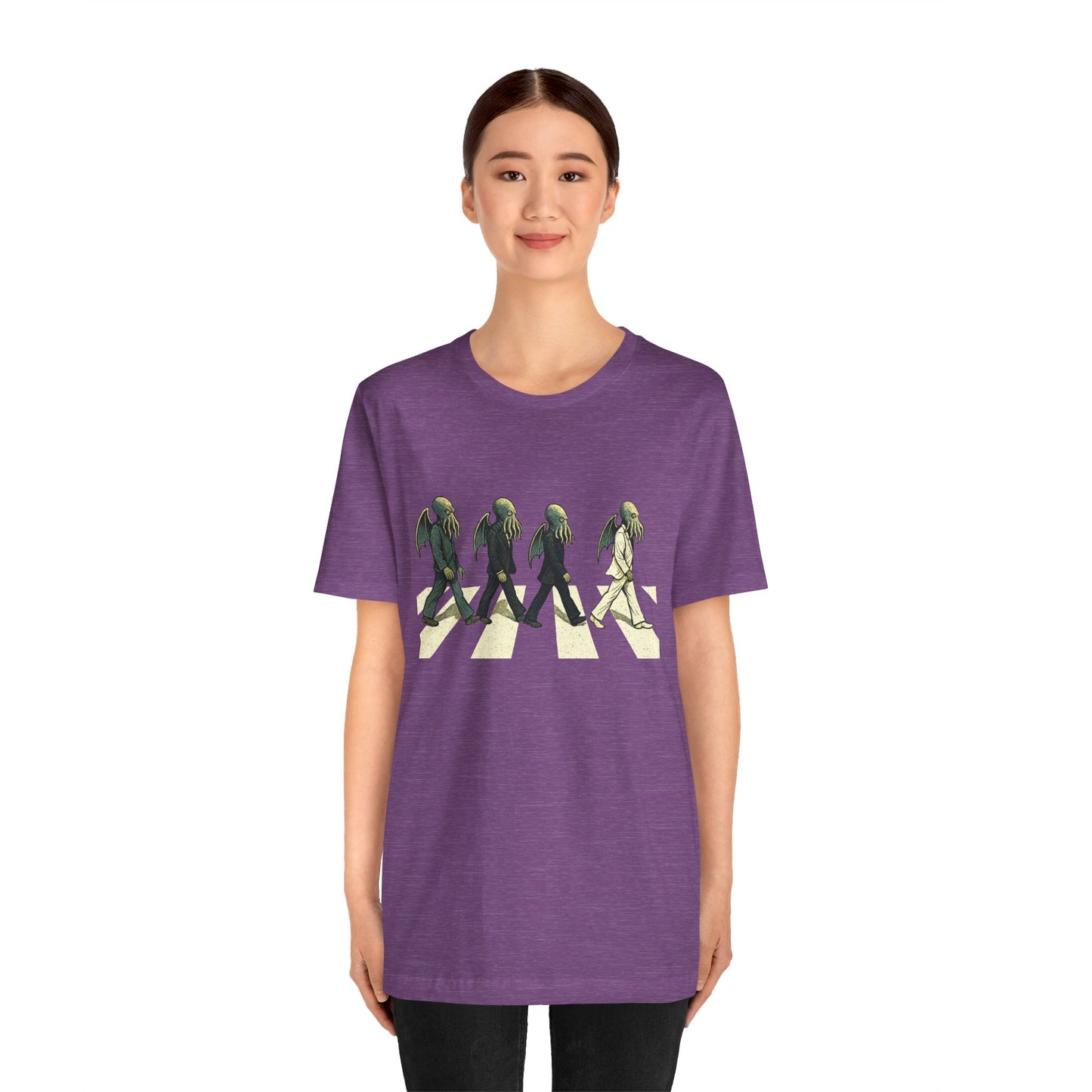 Cthulhu Crossing T-Shirt – Beatles Abbey Road Parody Tee | WhimSpin