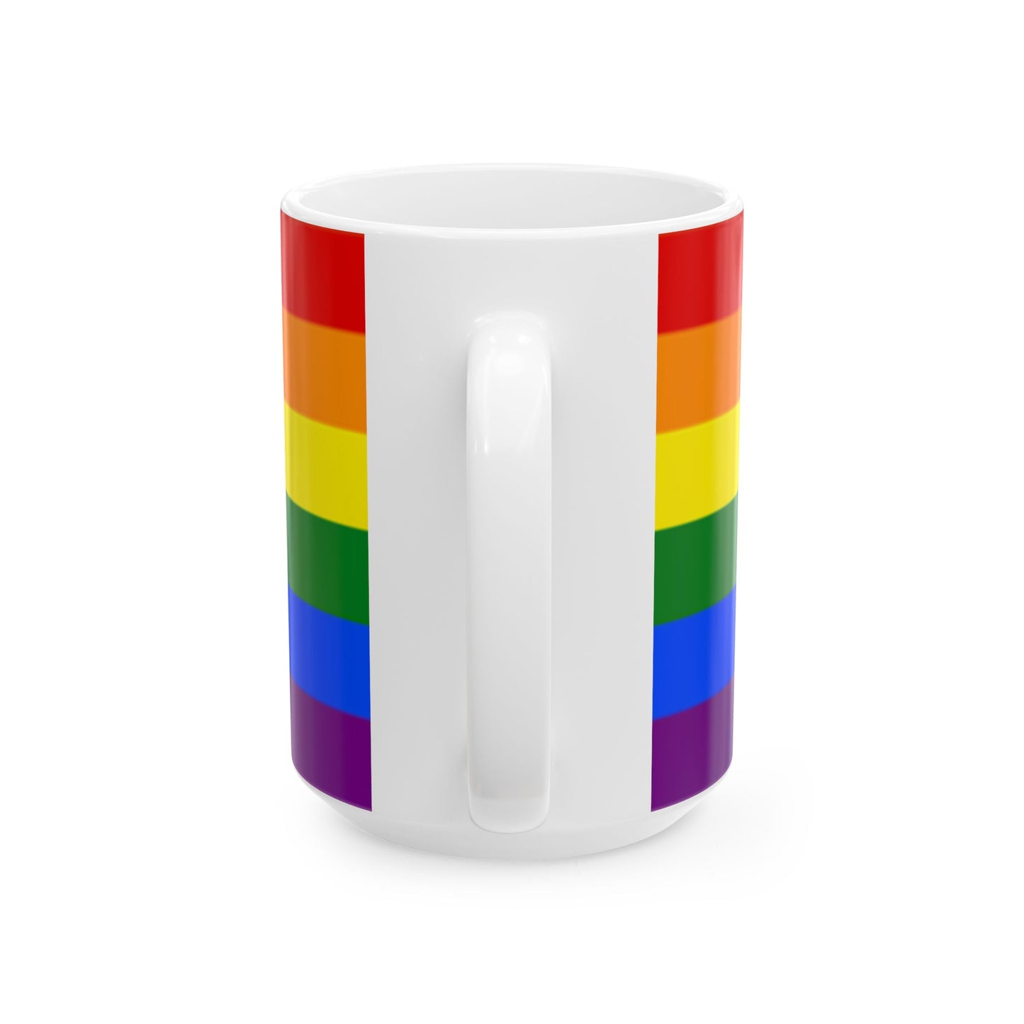 Classic Rainbow Pride Flag Cup – LGBTQ+ Ceramic Mug
