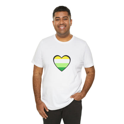 Gender Neutral Pride Flag Heart T-Shirt – Unisex LGBTQ+ Graphic Tee - WhimSpin - https://whimspin.com