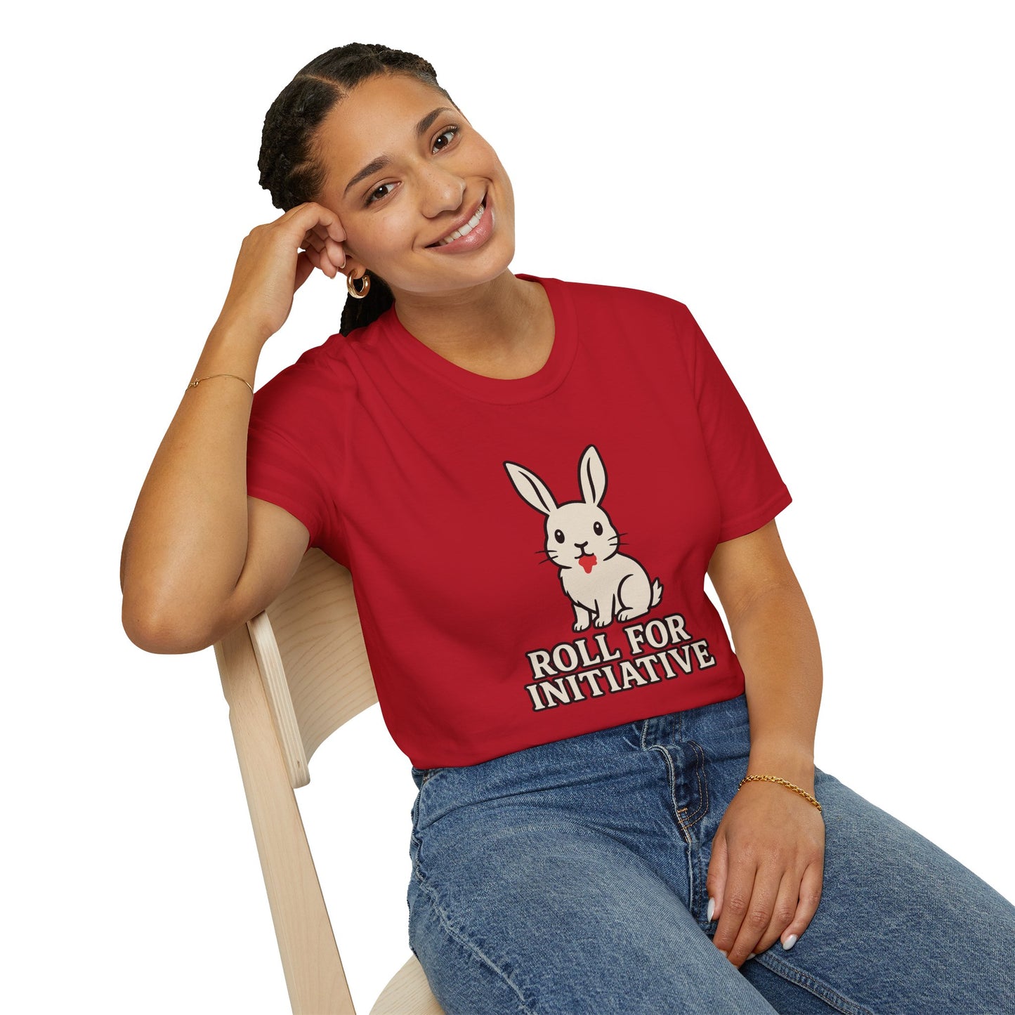Roll for Initiative T-Shirt – Killer Bunny Humor Gaming Tee