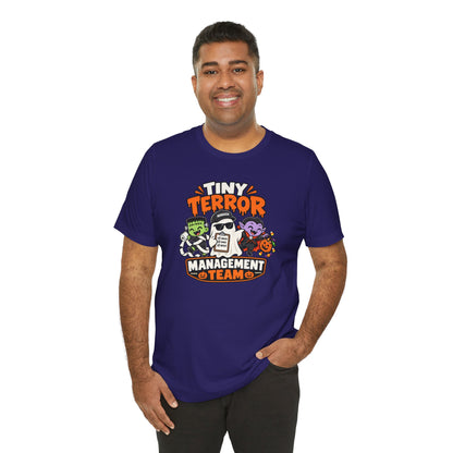 Tiny Terror Management Team T-Shirt – Funny Halloween Parent Tee