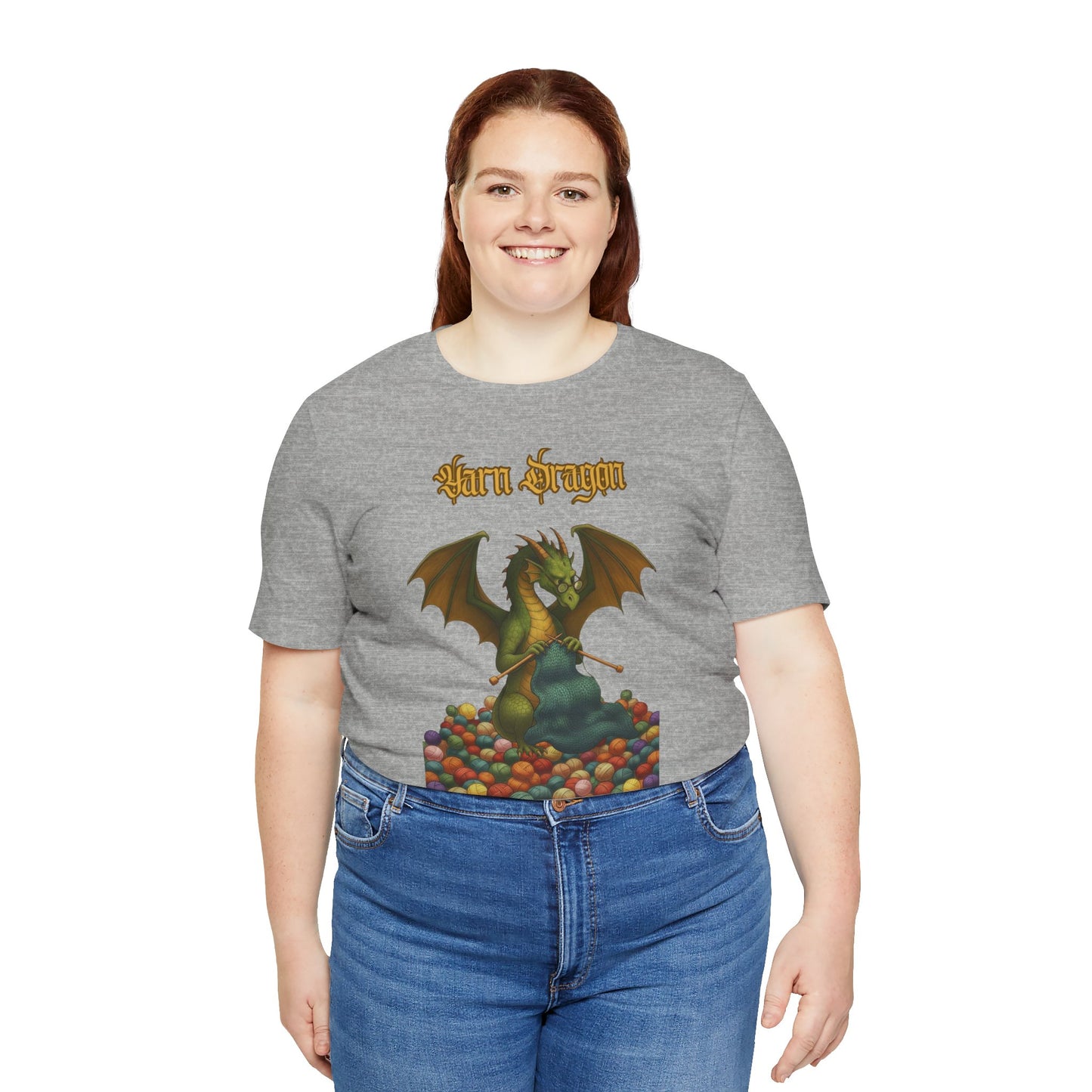 Yarn Dragon T-Shirt – Funny Knitting Dragon Shirt for Yarn Lovers