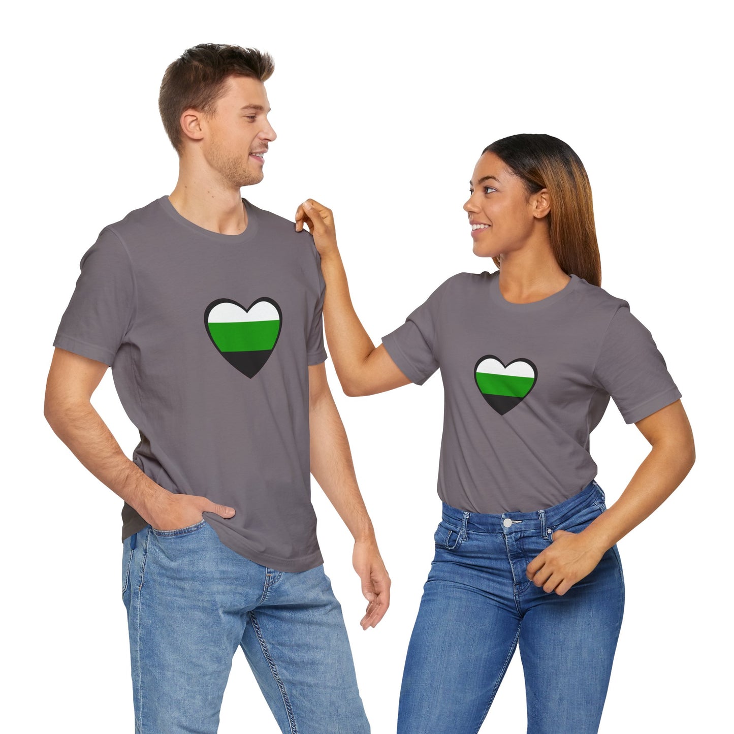 Neutrois Pride Flag Heart T-Shirt – Minimalist Gender Identity Tee