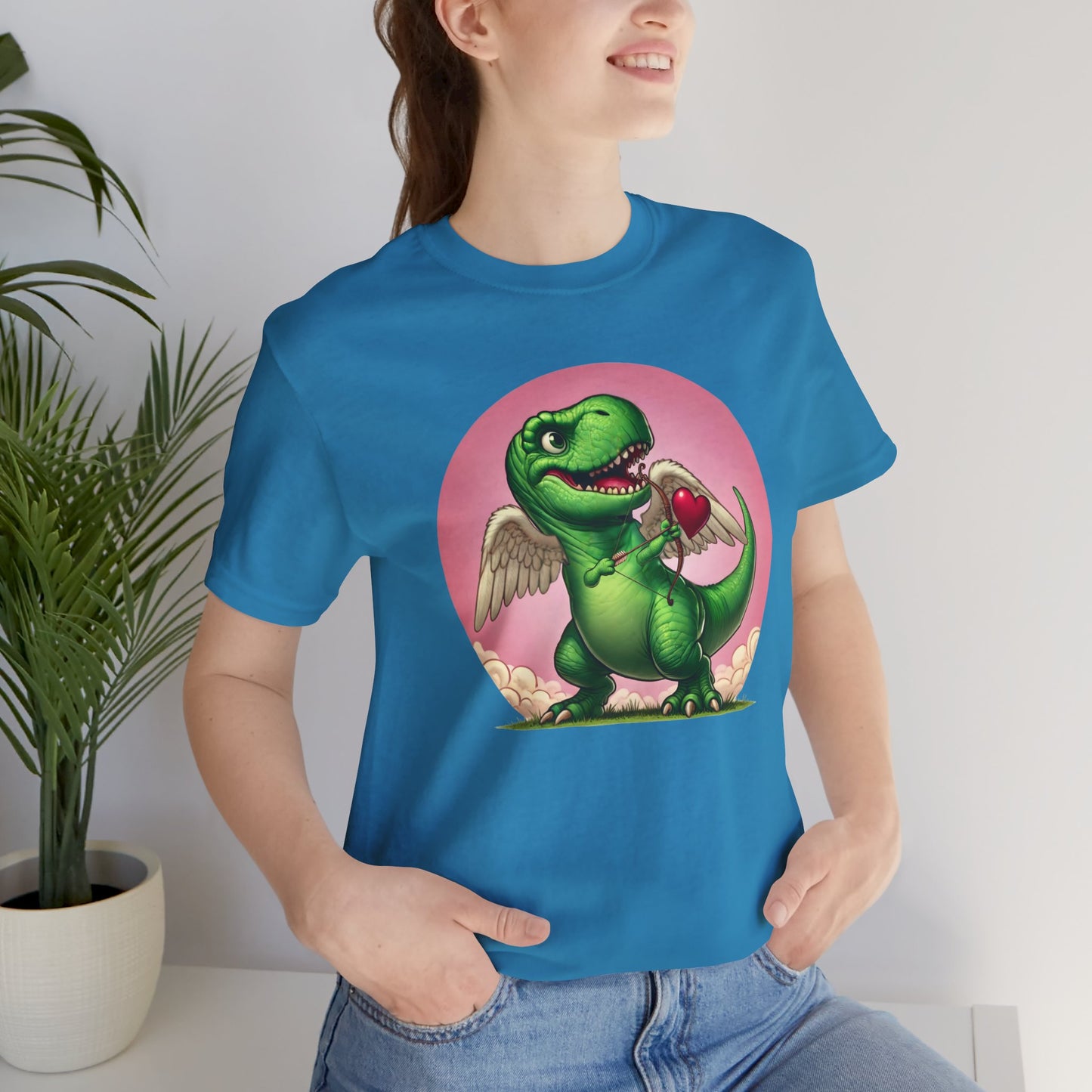 Cupidsaurus Rex T-Shirt – Funny Dinosaur Cupid Valentine’s Day Tee