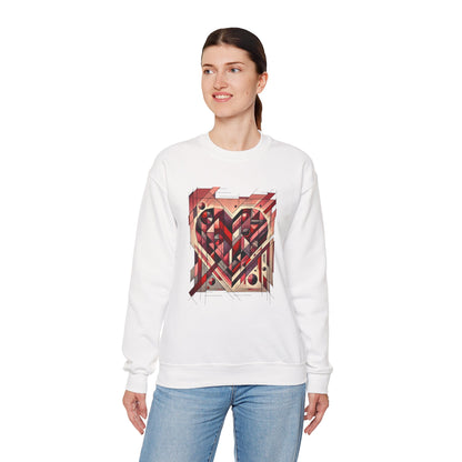 Cubist Heart Sweatshirt – Modern Art Valentine's Day Pullover