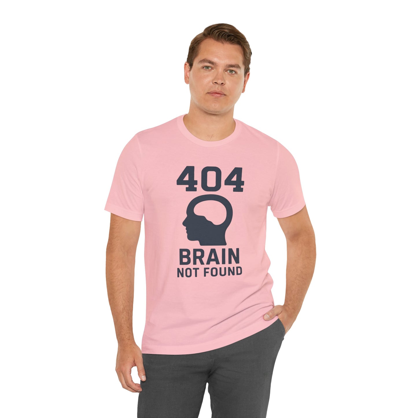 404 Brain Not Found T-Shirt – Techie Humor for Nerds & Geeks