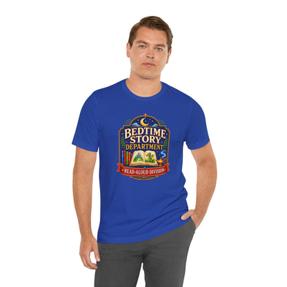 Bedtime Story Department T-Shirt – Read-Aloud Parent Tee