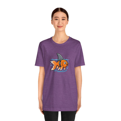 Goldfish Shark T-Shirt – Funny Fish Swimming  Graphic Tee