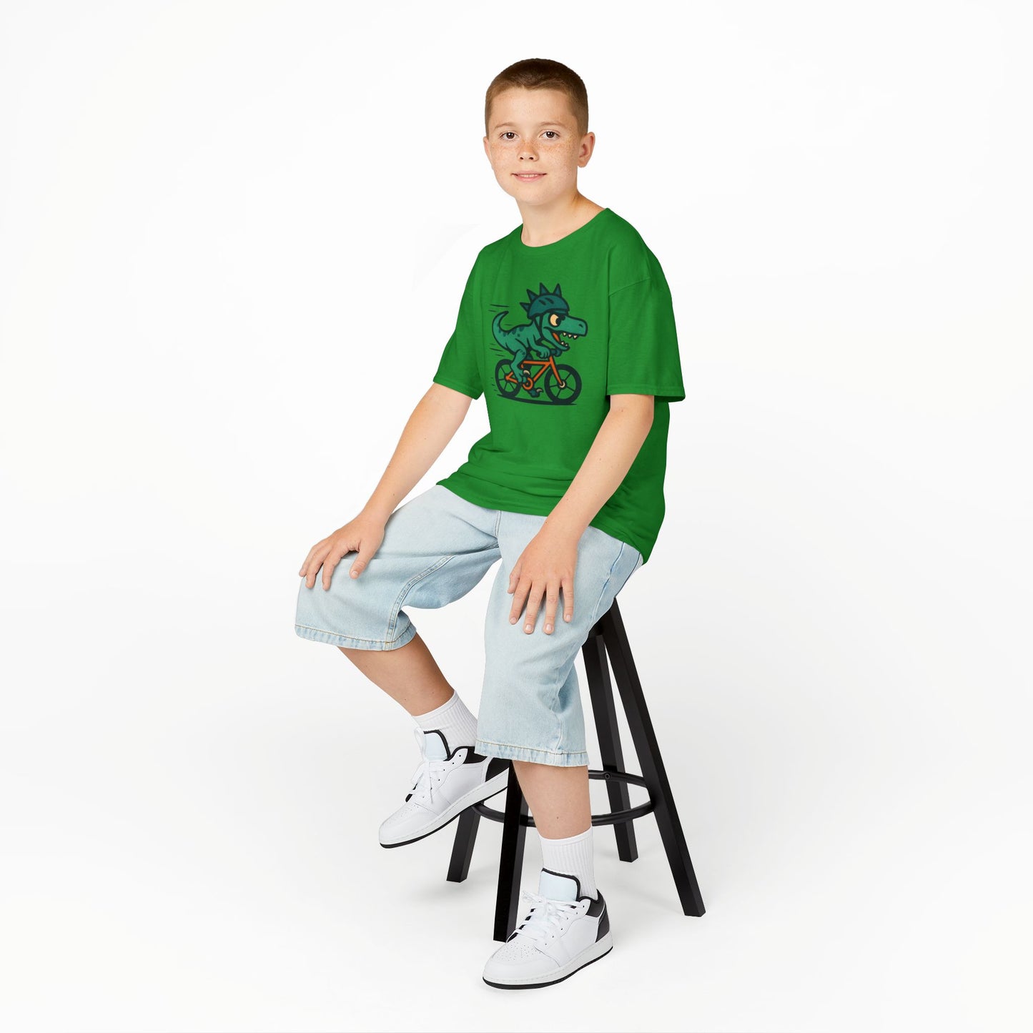 Kids Velociraptor Bike T-Shirt – Funny Dino Velo Tee