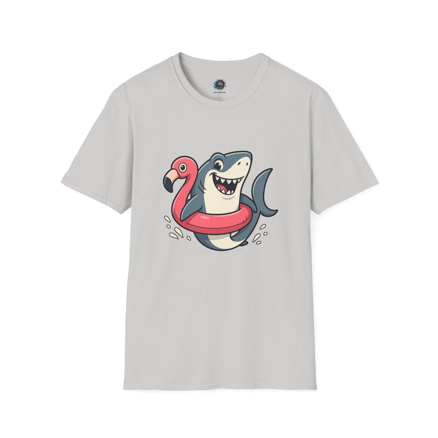 Shark & Flamingo Floatie T-Shirt – Funny Beach & Pool Day Tee
