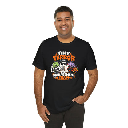 Tiny Terror Management Team T-Shirt – Funny Halloween Parent Tee