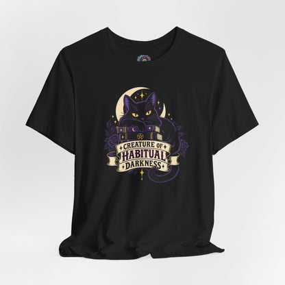 Creature of Habitual Darkness T-Shirt – Black Cat Goth Tee
