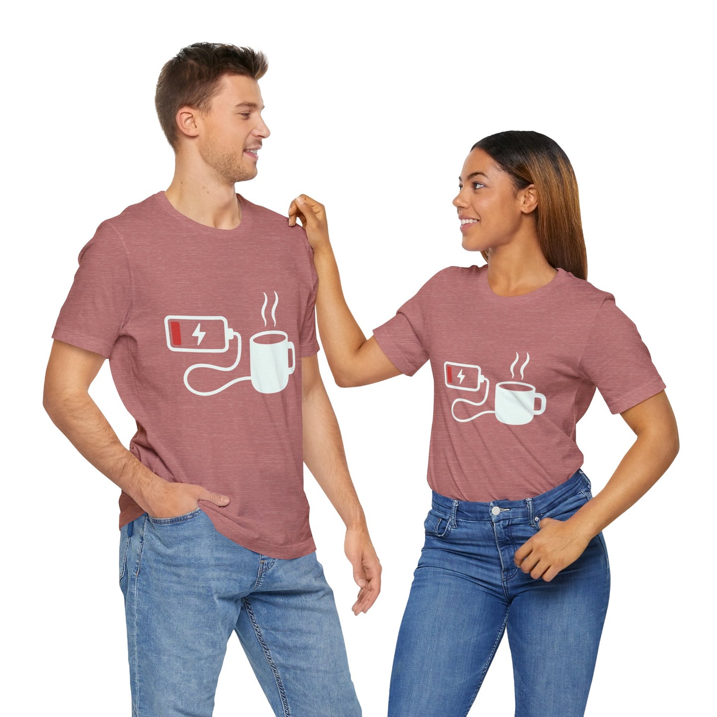 Low Battery Need Coffee Tee – Funny Caffeine Graphic T-Shirt