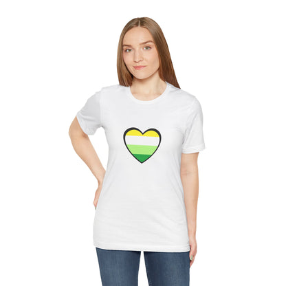 Gender Neutral Pride Flag Heart T-Shirt – Unisex LGBTQ+ Graphic Tee - WhimSpin - https://whimspin.com