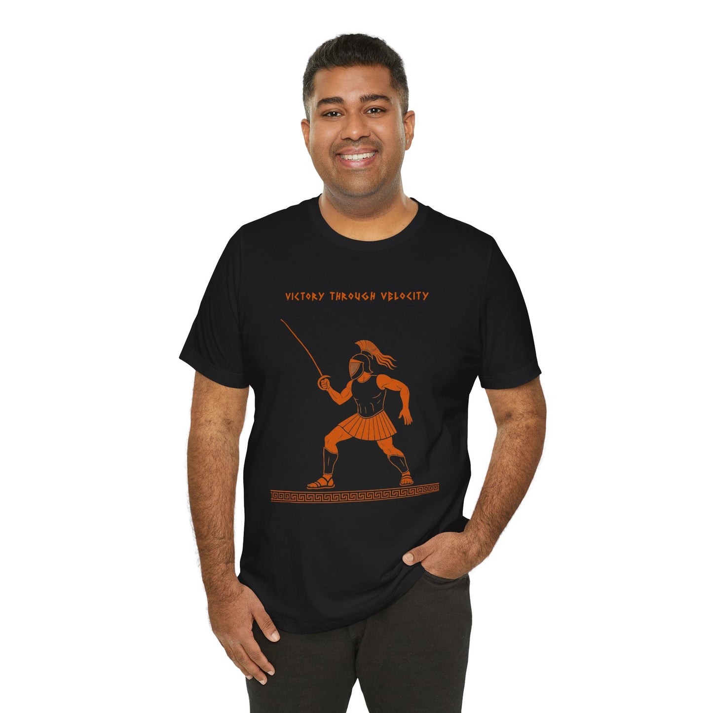 “Victory Through Velocity” Ares Fencing Saber T-Shirt