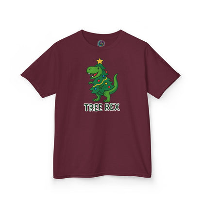 Tree Rex Kids’ Christmas T-Shirt – Cute Dino Holiday Tee