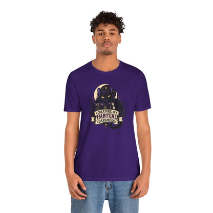 Creature of Habitual Darkness T-Shirt – Black Cat Goth Tee