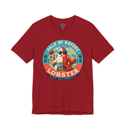 Pale by Nature Lobster by Accident T-Shirt – Funny Sunburn Summer Graphic Tee