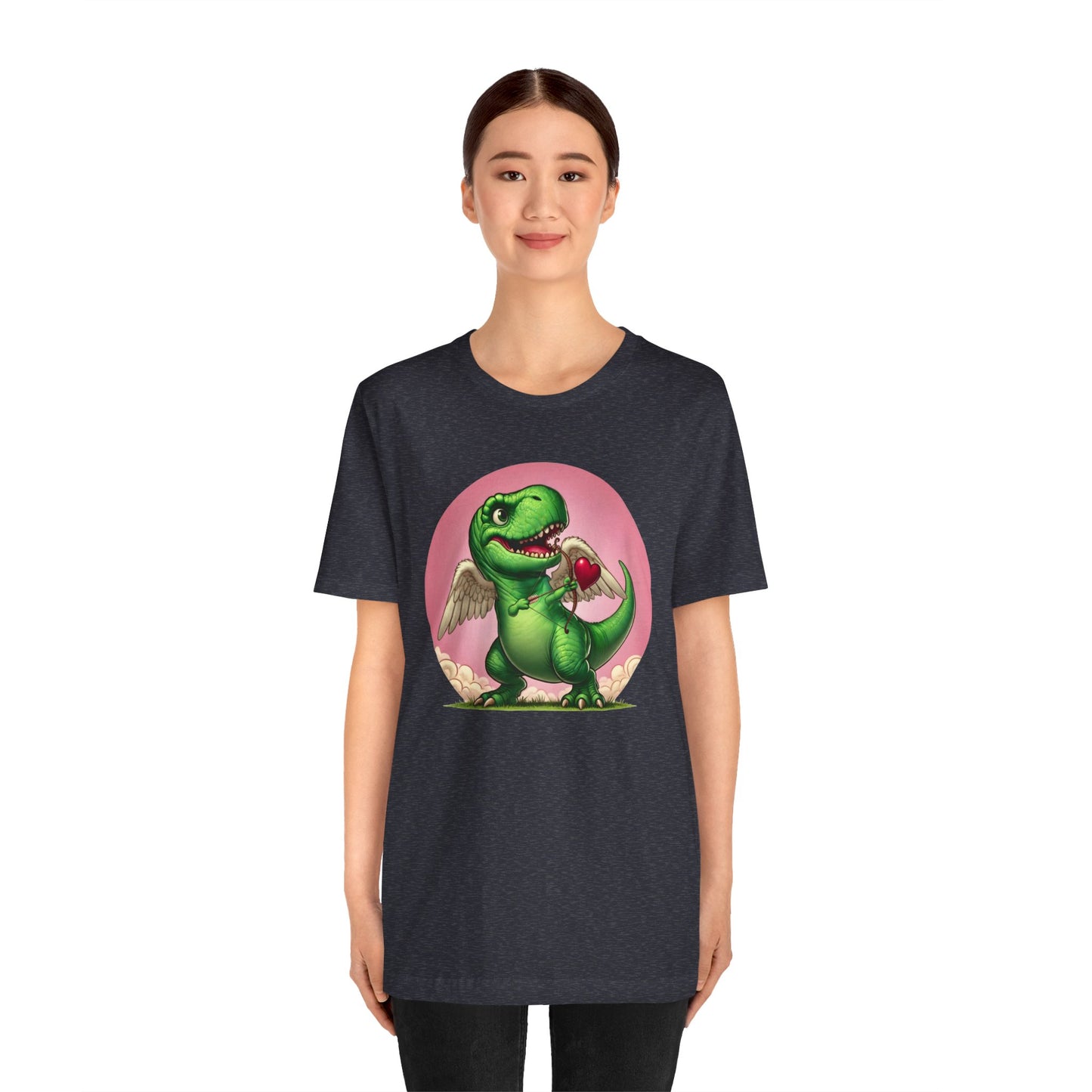 Cupidsaurus Rex T-Shirt – Funny Dinosaur Cupid Valentine’s Day Tee