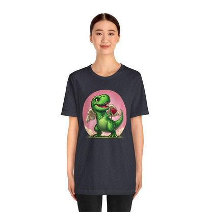 Cupidsaurus Rex T-Shirt – Funny Dinosaur Cupid Valentine’s Day Tee