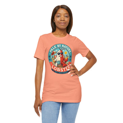 Pale by Nature Lobster by Accident T-Shirt – Funny Sunburn Summer Graphic Tee