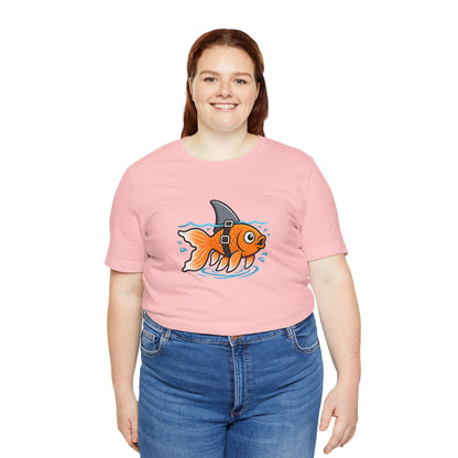 Goldfish Shark T-Shirt – Funny Fish Swimming  Graphic Tee