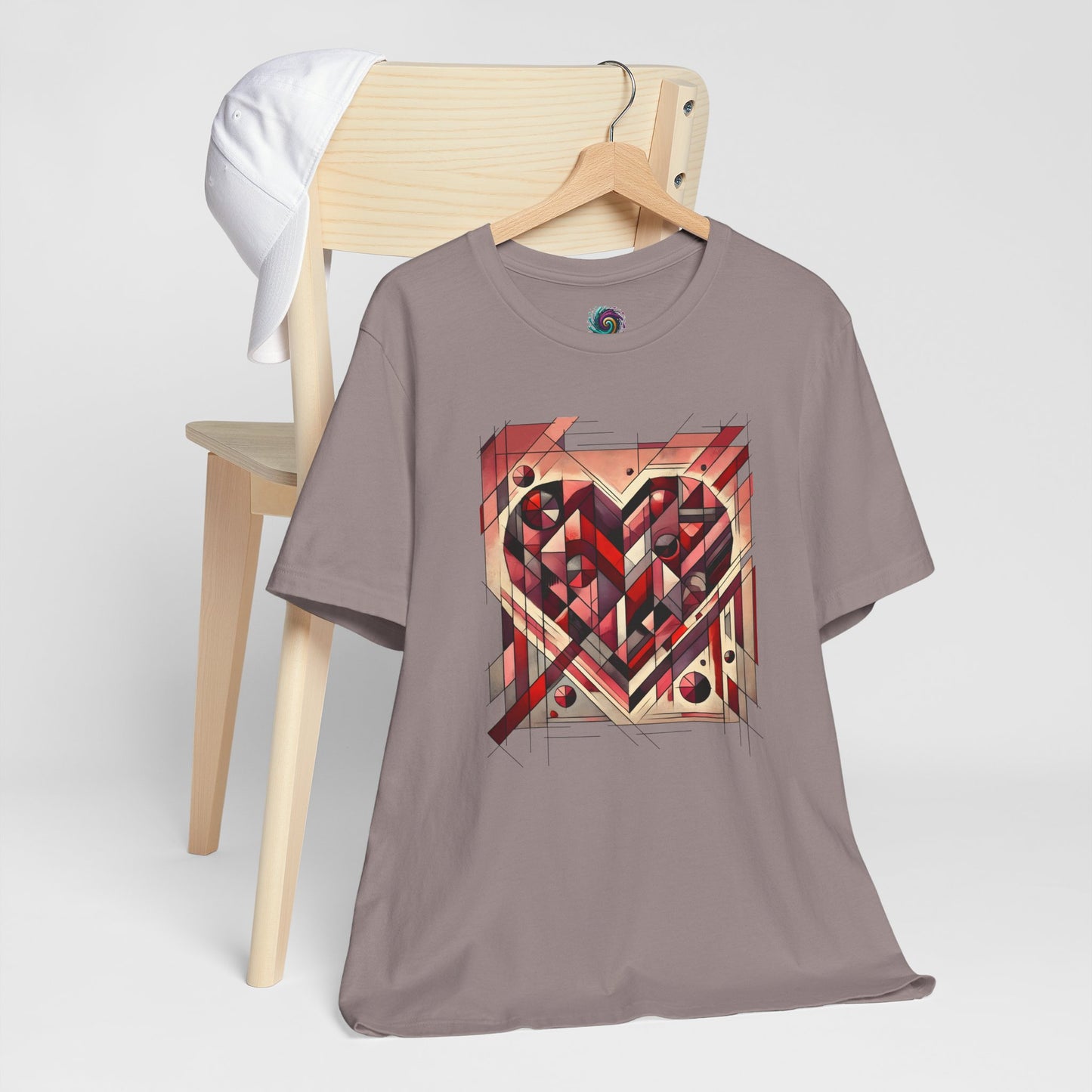 Cubist Heart T-Shirt – Modern Art Valentine's Day Graphic Tee