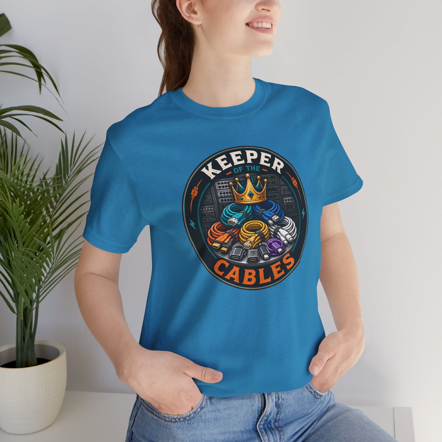 Keeper of the Cables T-Shirt – Funny Tech Dad Cable Tee