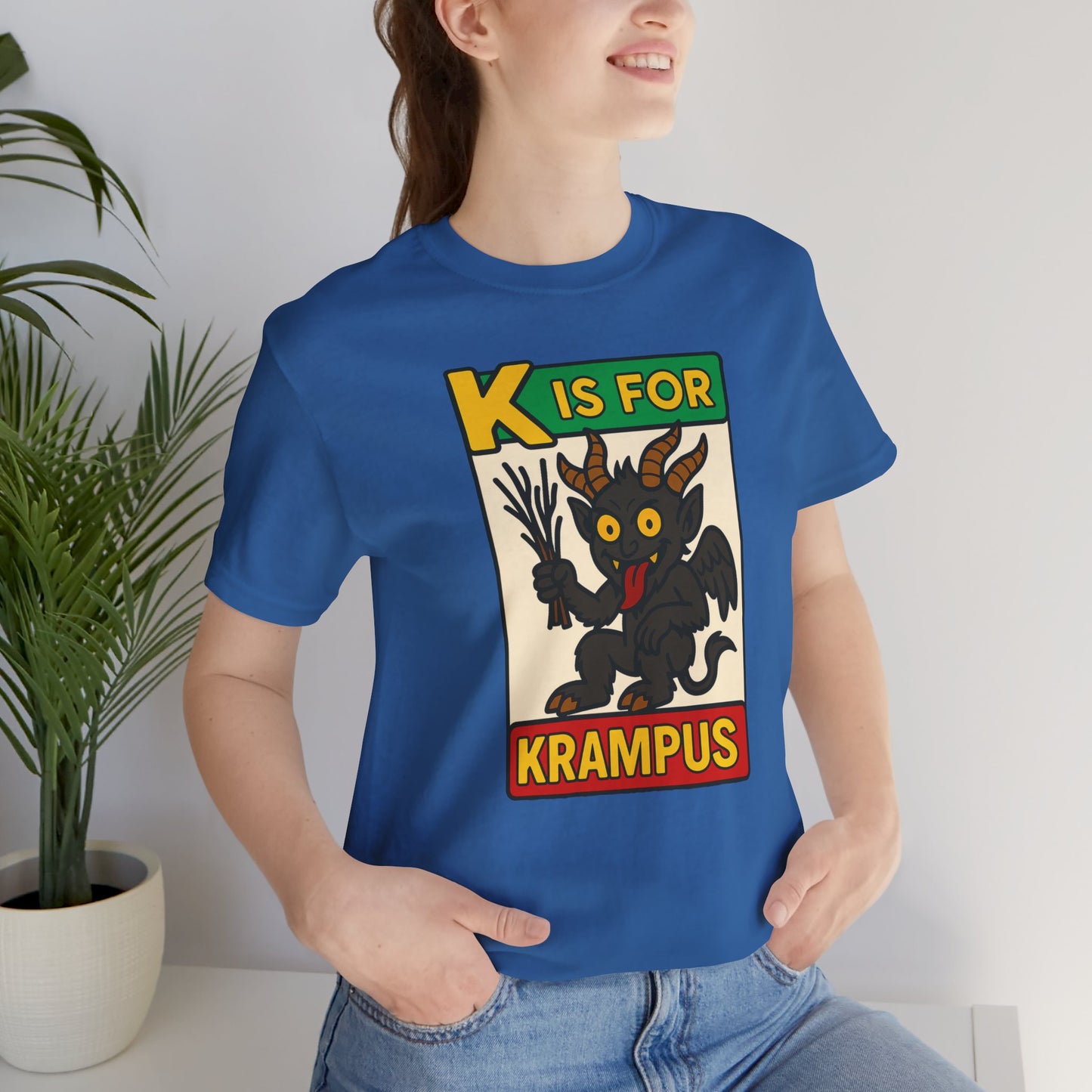 Krampus Alphabet Tee - "K is for Krampus" Holiday Graphic T-Shirt