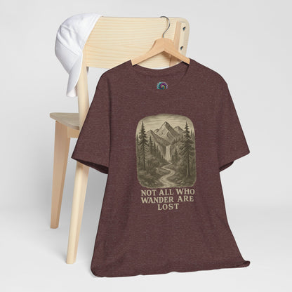 Not All Who Wander Are Lost T-Shirt – Tolkien Travel Tee for Nature Lovers