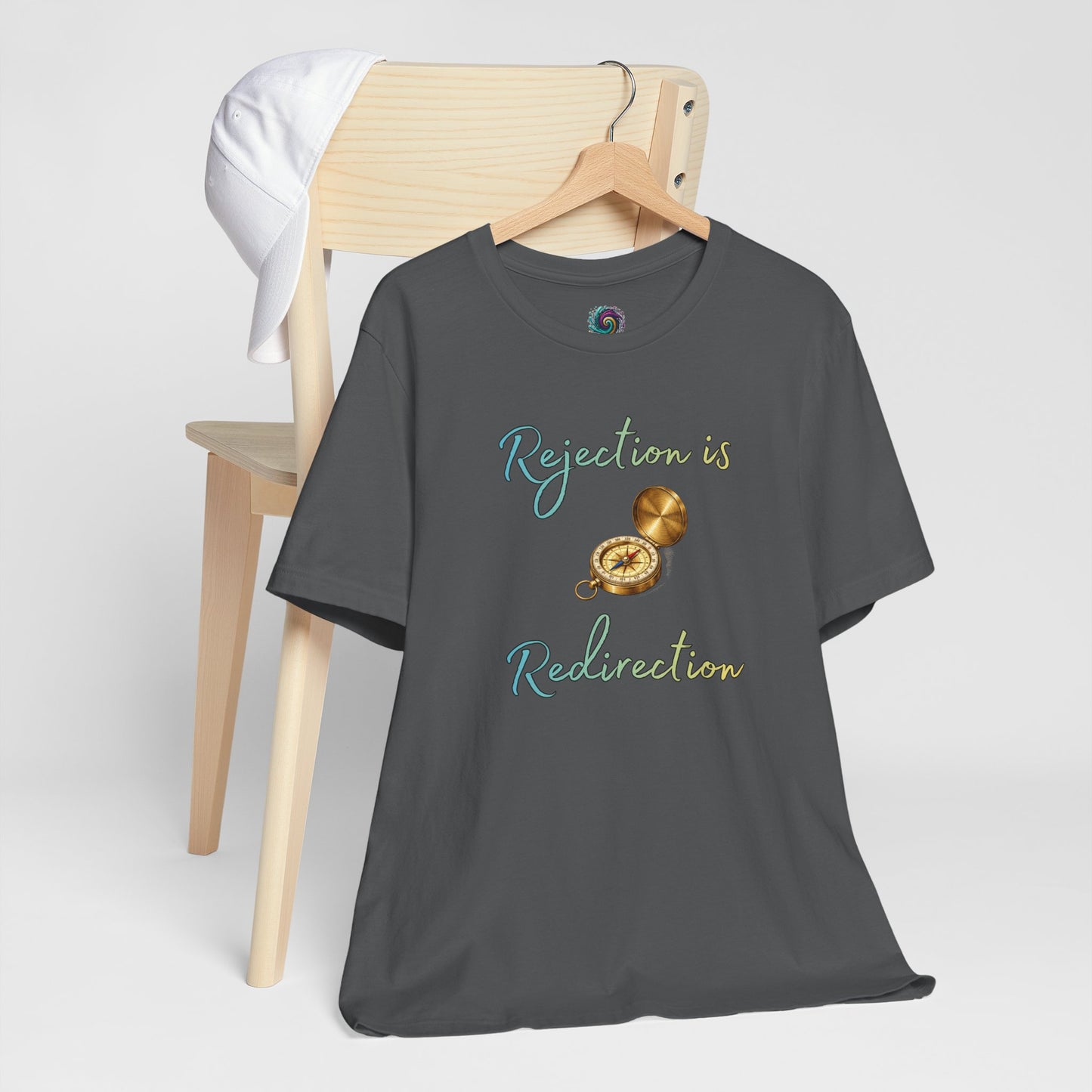 Rejection Is Redirection T-Shirt – Motivational Compass Quote Tee