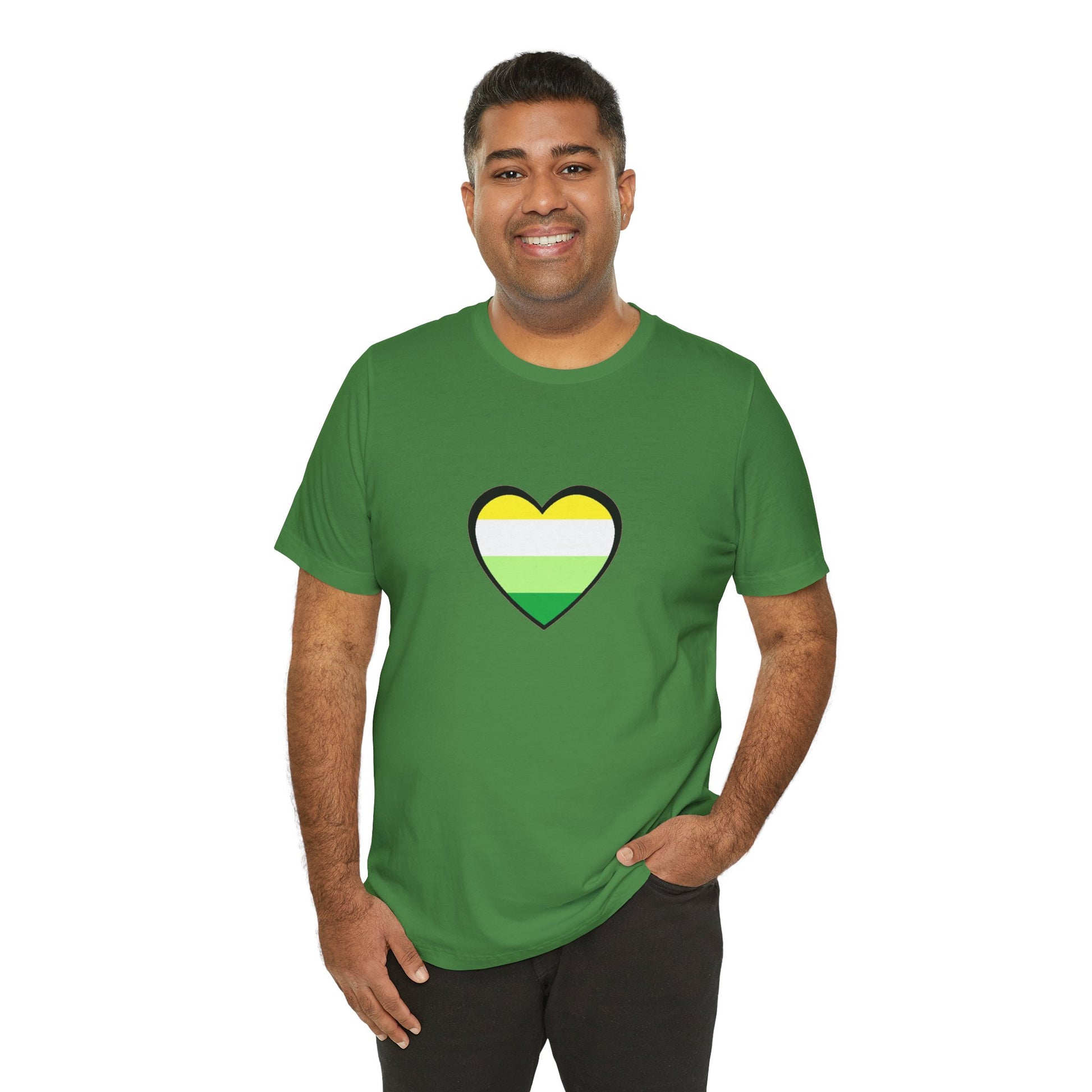 Gender Neutral Pride Flag Heart T-Shirt – Unisex LGBTQ+ Graphic Tee - WhimSpin - https://whimspin.com