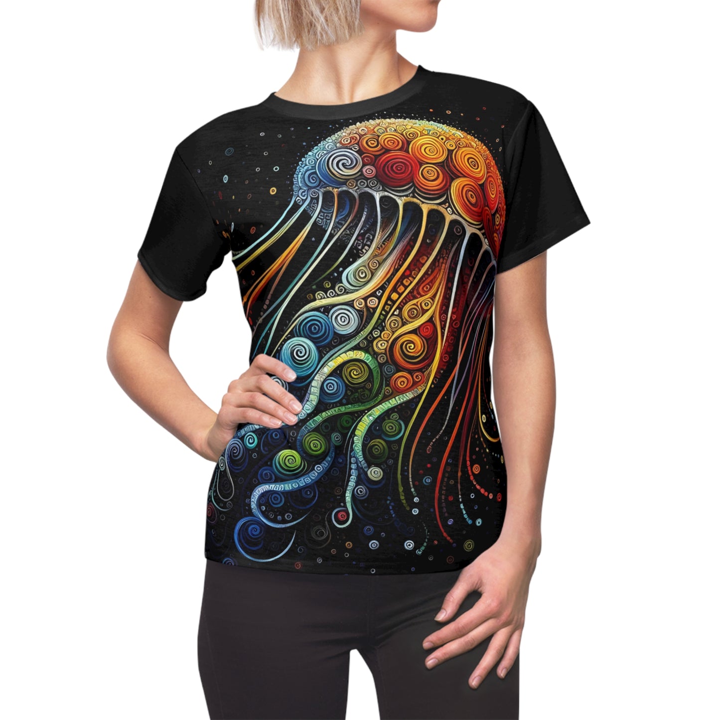 Jellyfish Swirl T-Shirt – Psychedelic Ocean-Inspired Art Tee