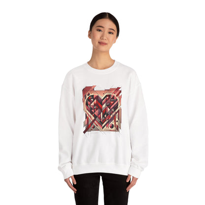 Cubist Heart Sweatshirt – Modern Art Valentine's Day Pullover