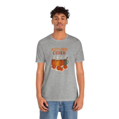 Autumn Cider T-Shirt – Cozy Fall Graphic Tee with Steaming Mugs