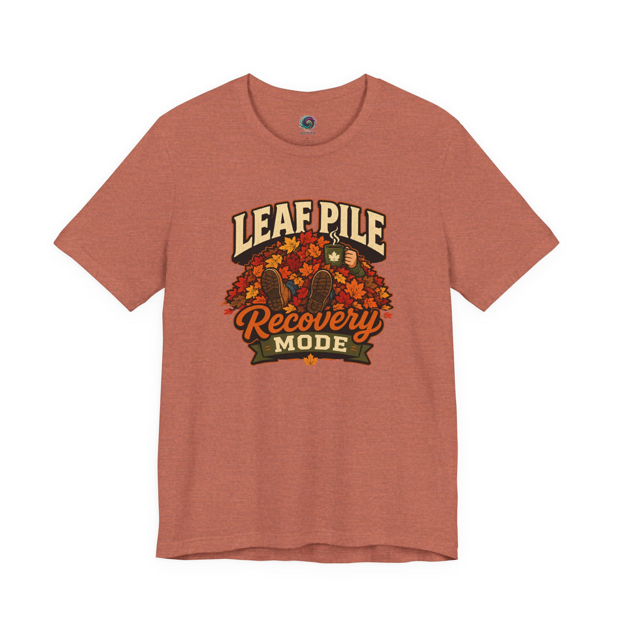 Leaf Pile Recovery Mode T-Shirt – Funny Fall Leaves Tee