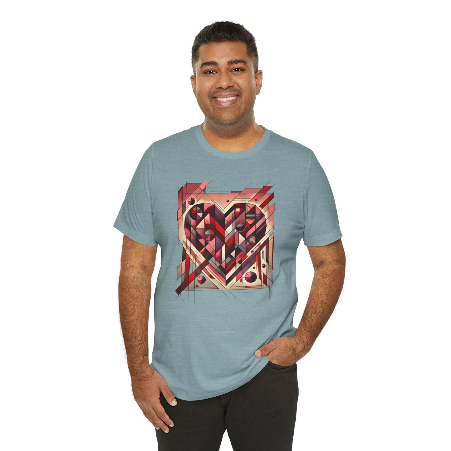 Cubist Heart T-Shirt – Modern Art Valentine's Day Graphic Tee