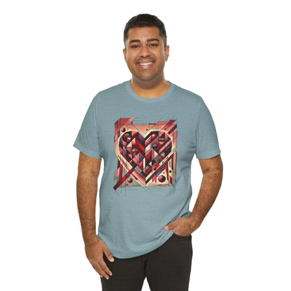 Cubist Heart T-Shirt – Modern Art Valentine's Day Graphic Tee