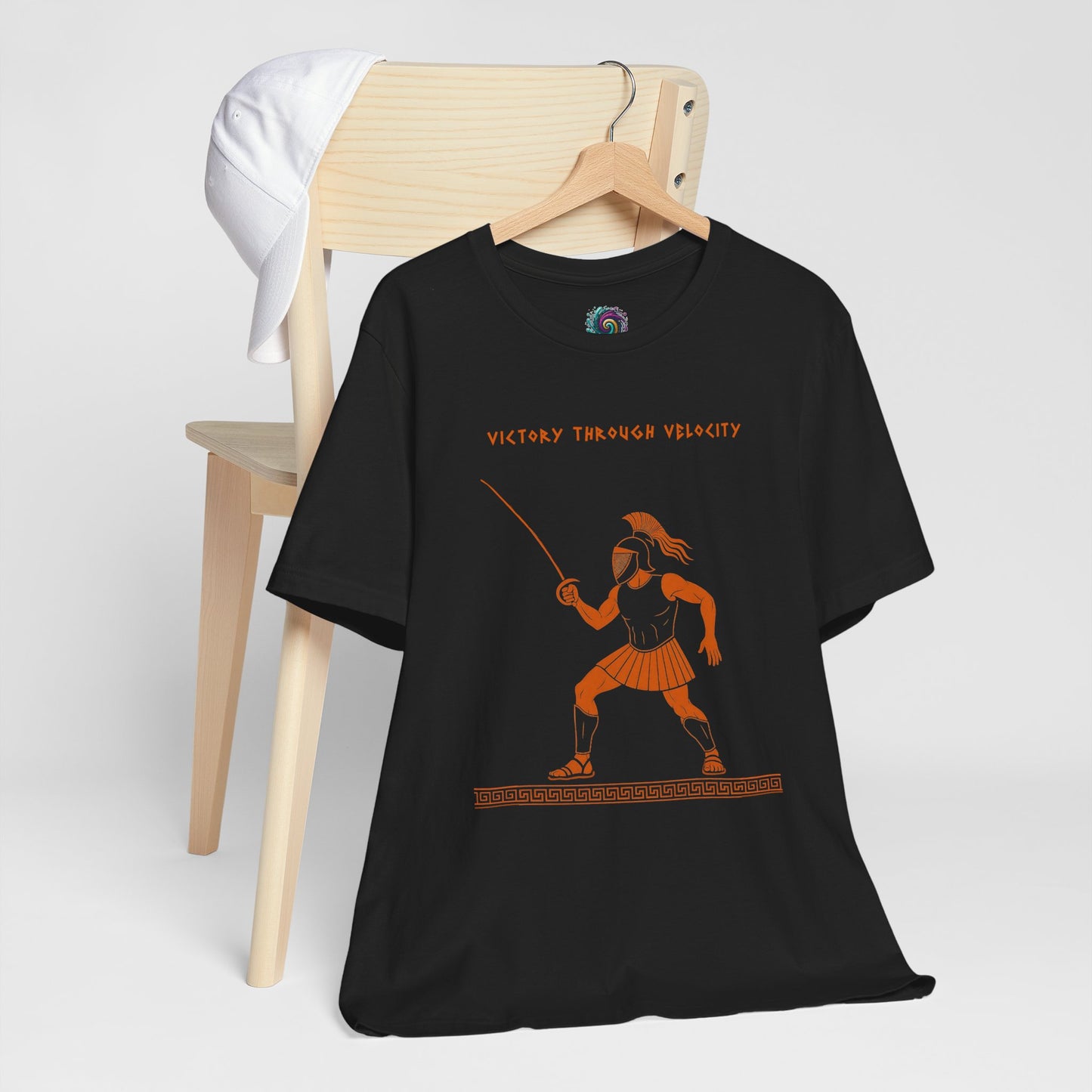 “Victory Through Velocity” Ares Fencing Saber T-Shirt