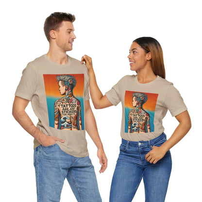Tattoos Are Just Stickers for Adults T-Shirt – Funny Tattoo Lover Graphic Tee - WhimSpin - https://whimspin.com