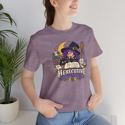 Hexecutive Dysfunction T-Shirt - Funny Witchy ADHD Humor Tee