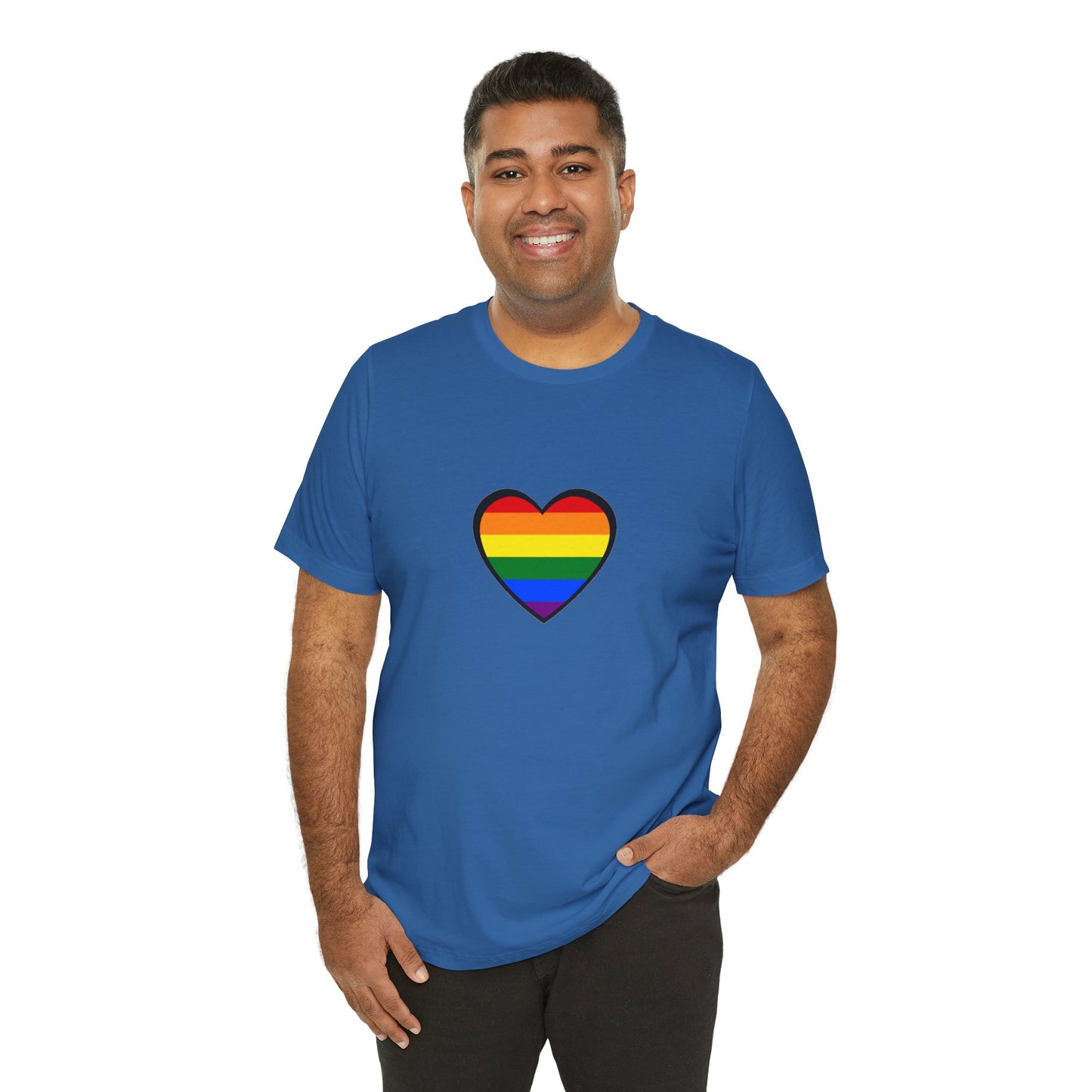 Pride Heart Flag T-Shirt – Rainbow Heart LGBTQ+ Equality Tee