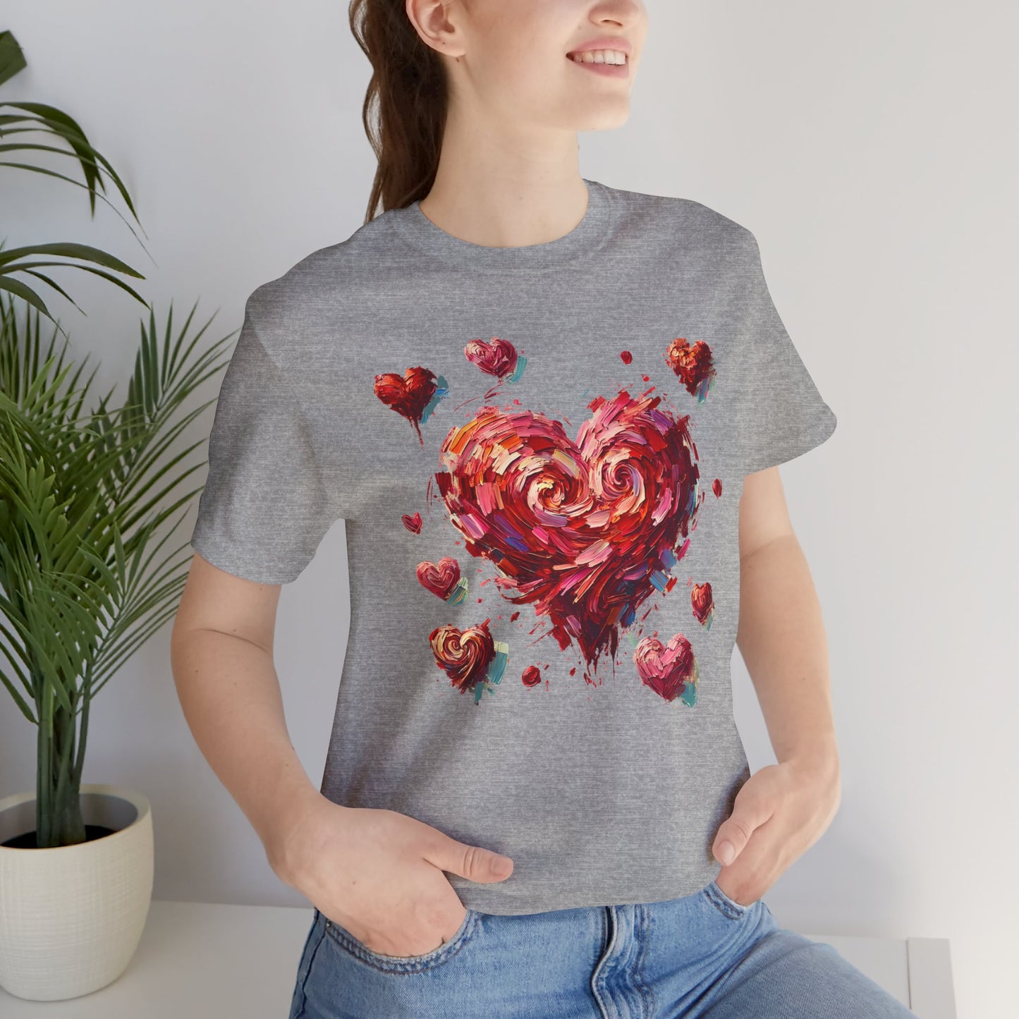 Impressionistic Heart T-Shirt – Artistic Valentine's Day Tee