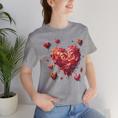 Impressionistic Heart T-Shirt – Artistic Valentine's Day Tee