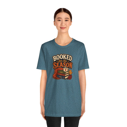 Booked for the Season T-Shirt – Cozy Fall Book Lover Tee