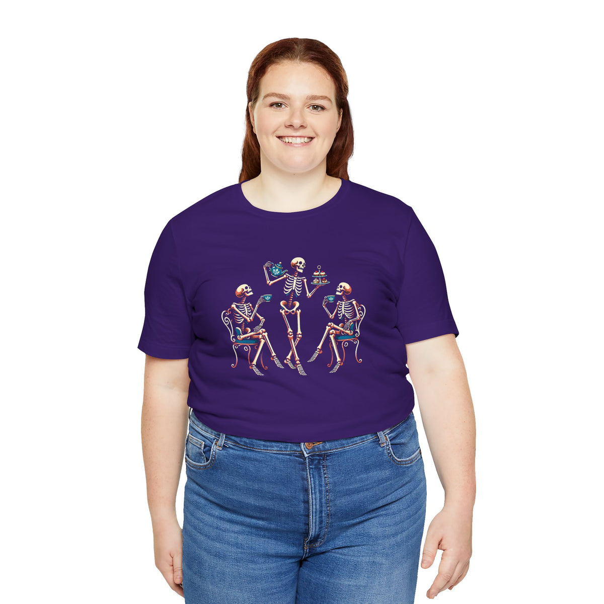Skeleton Tea Party T-Shirt – Vintage Halloween Skeleton Tee