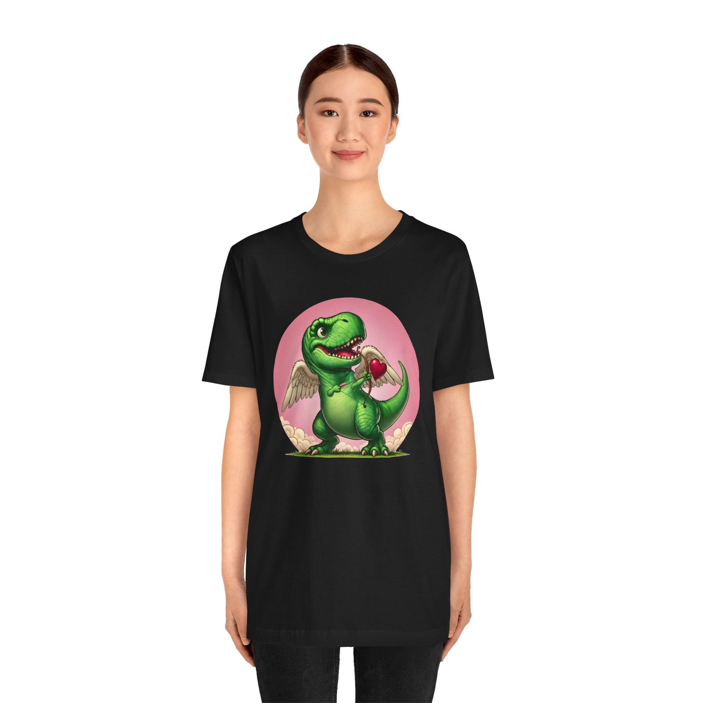 Cupidsaurus Rex T-Shirt – Funny Dinosaur Cupid Valentine’s Day Tee