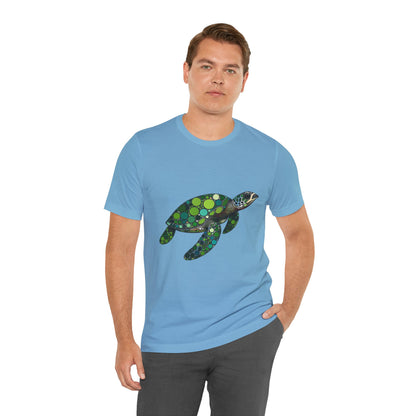 Geometric Sea Turtle T-Shirt – Eco Ocean Vibes Graphic Tee - WhimSpin - https://whimspin.com